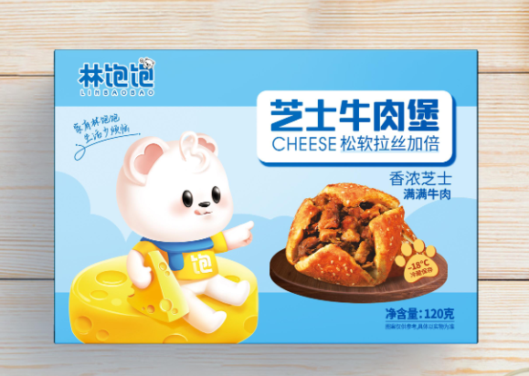 林饱饱芝士牛肉堡 120g