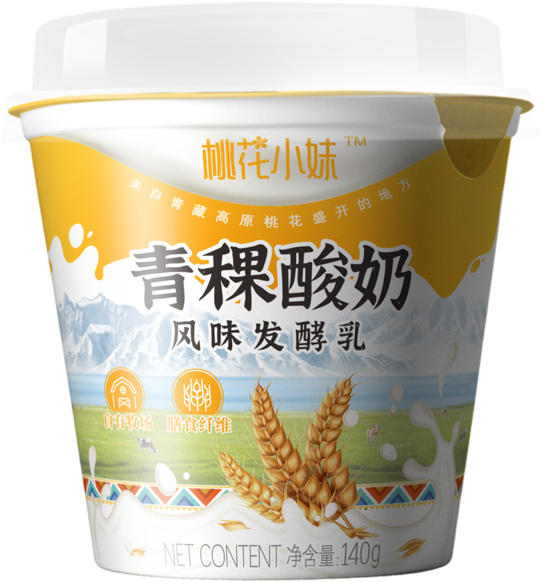 兴润乳业桃花小妹青稞酸奶酸奶140克