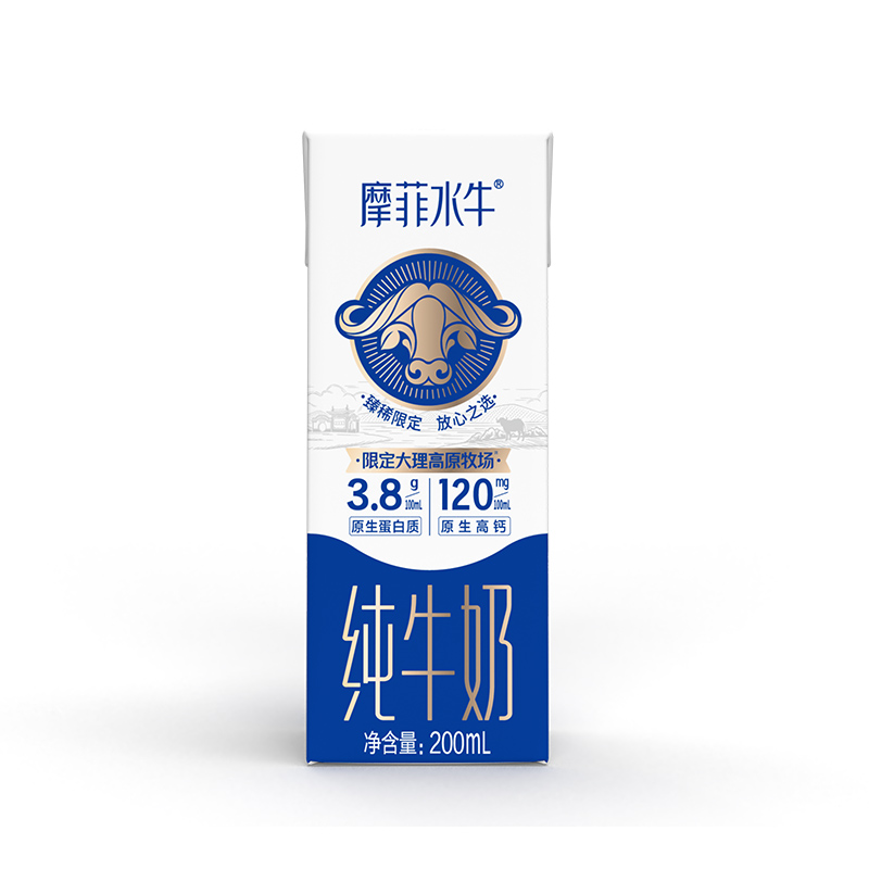 摩菲水牛纯牛奶206g