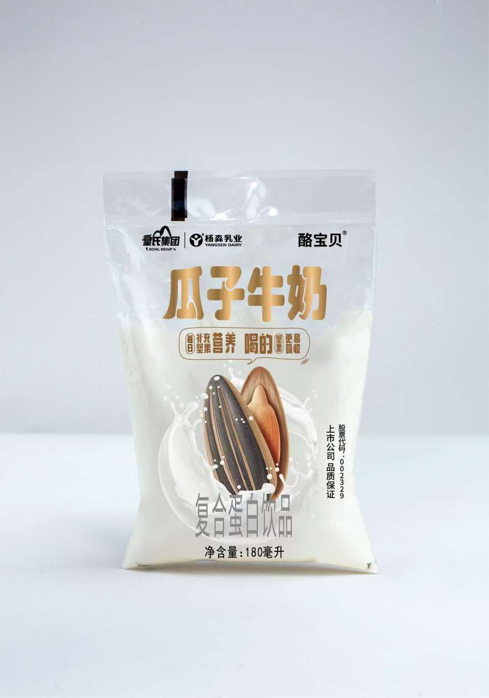 酪宝贝瓜子奶乳白色瓜子味180毫升