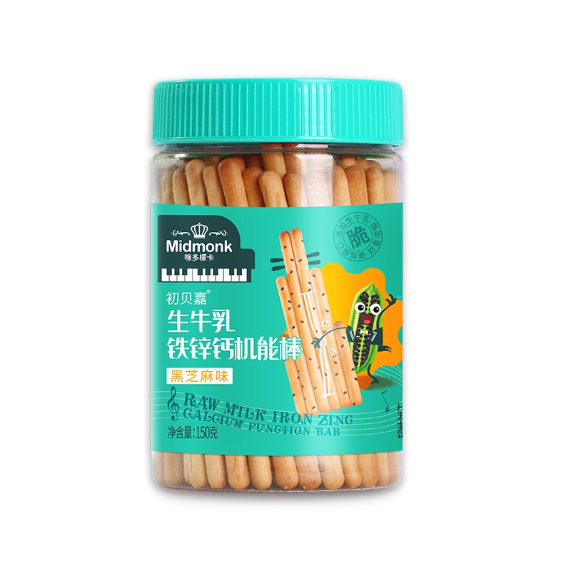咪多檬卡 生牛乳铁锌钙机能棒黑芝麻味