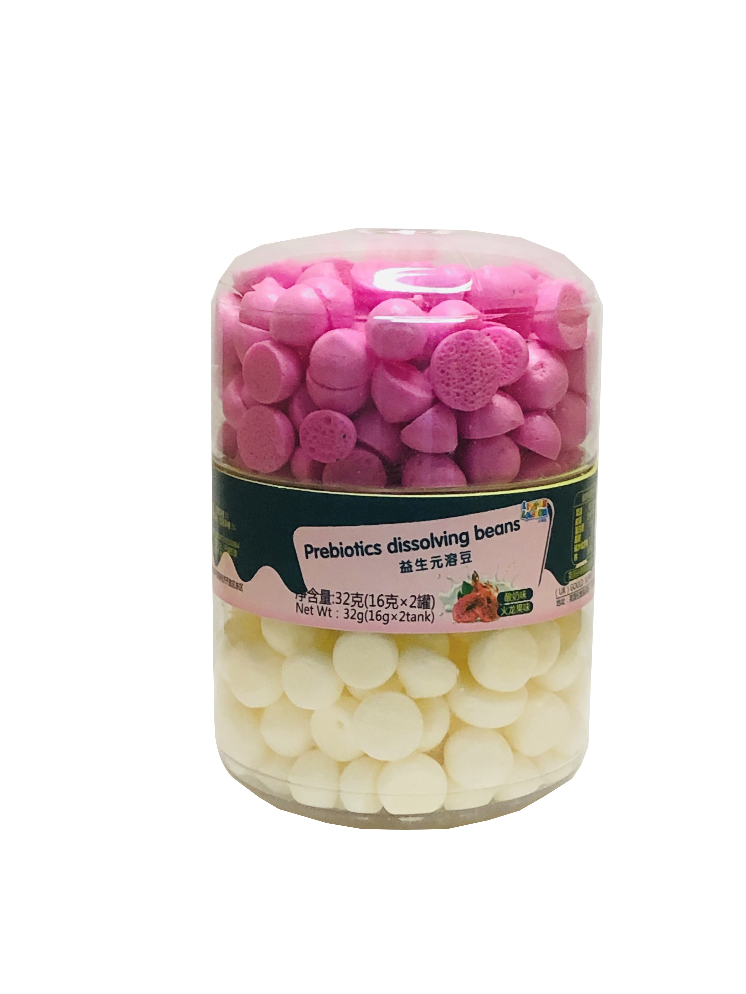 双色益生元溶豆酸奶火龙果味