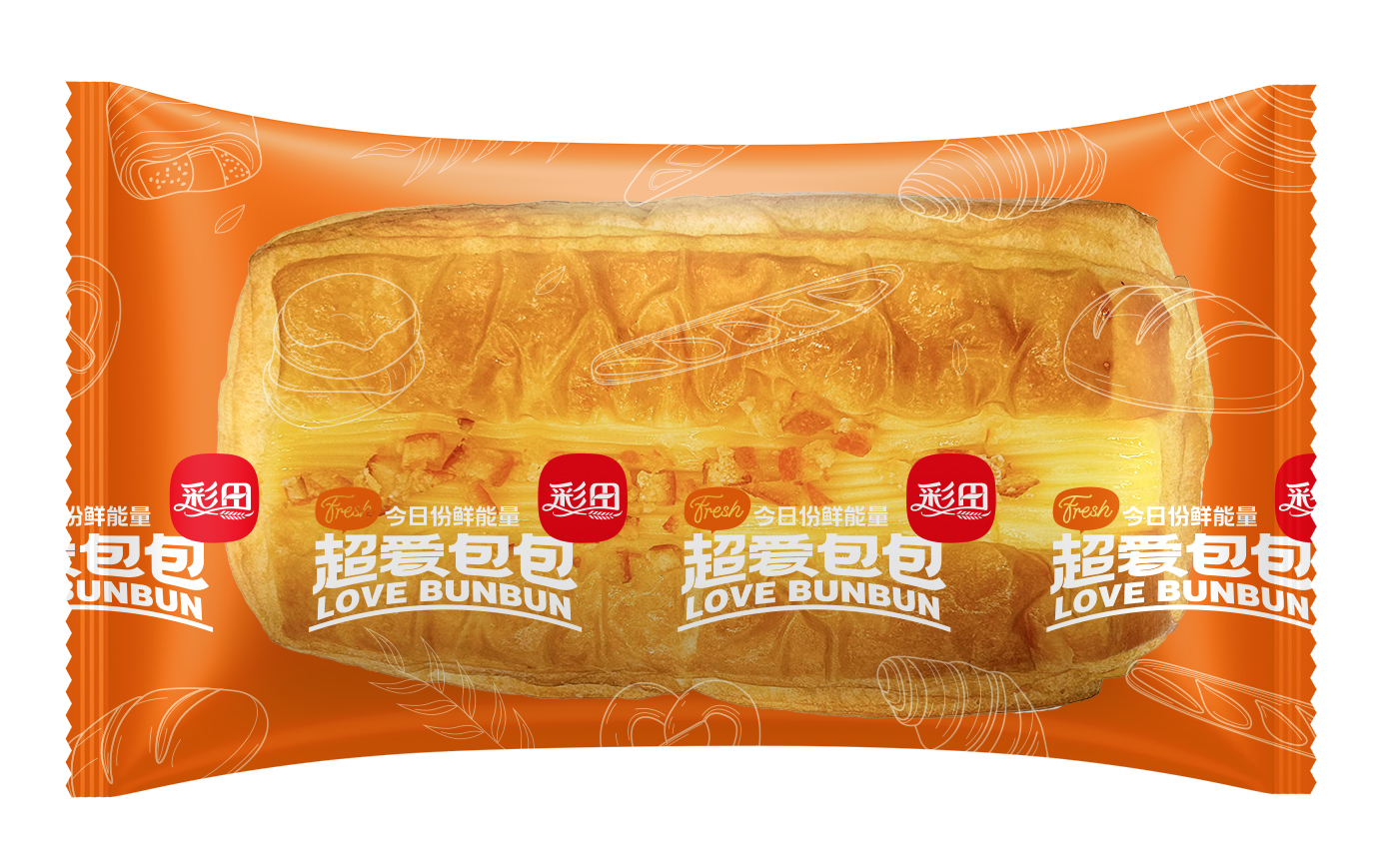彩田橙丁丹麦包（奶酪味）80g